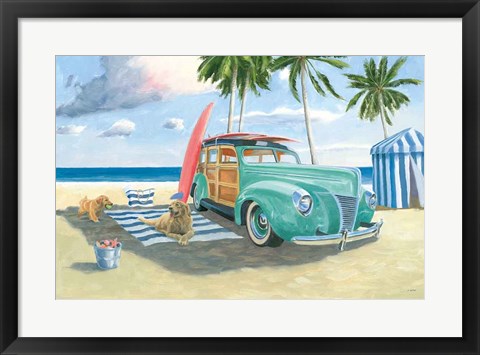 Framed Beach Ride III Print