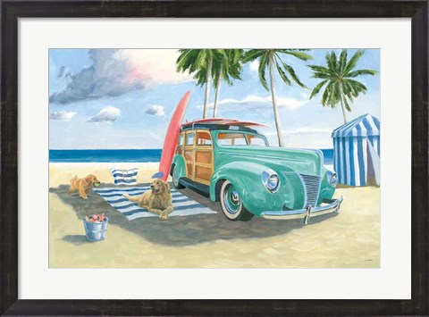 Framed Beach Ride III Print