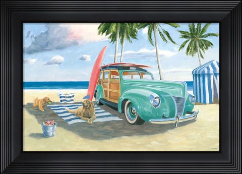 Framed Beach Ride III Print