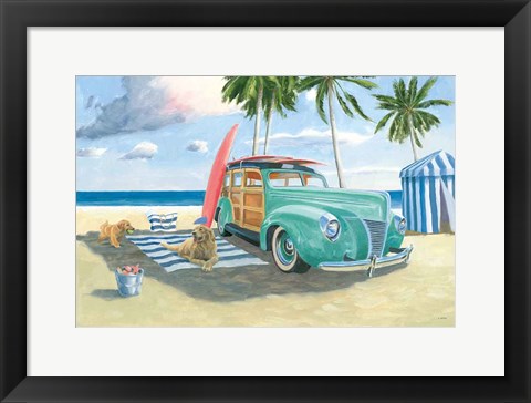 Framed Beach Ride III Print