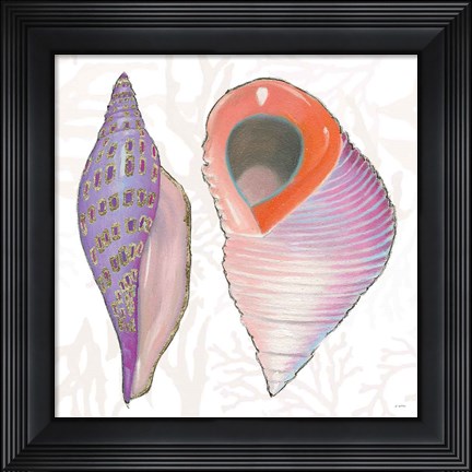 Framed Shimmering Shells X Print