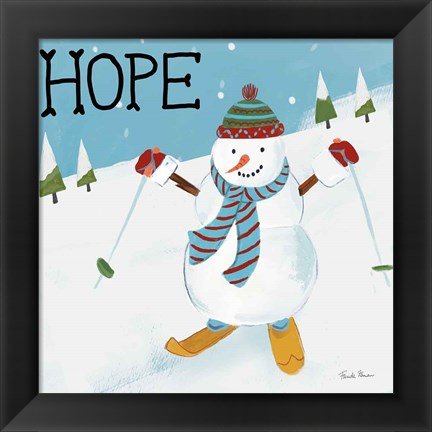 Framed Snowman Snowday V Print