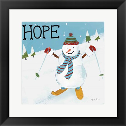 Framed Snowman Snowday V Print