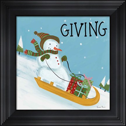 Framed Snowman Snowday II Print