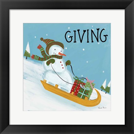 Framed Snowman Snowday II Print