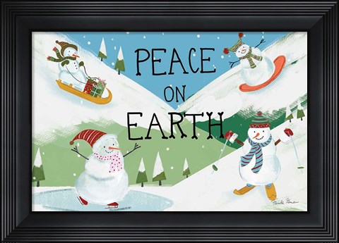 Framed Snowman Snowday I Print