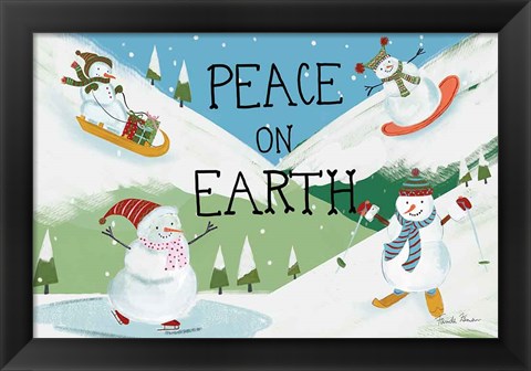 Framed Snowman Snowday I Print