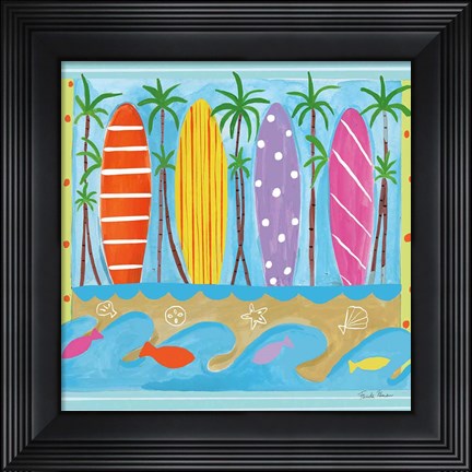 Framed Beach Living V Print