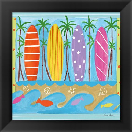 Framed Beach Living V Print