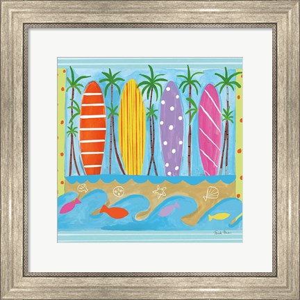 Framed Beach Living V Print