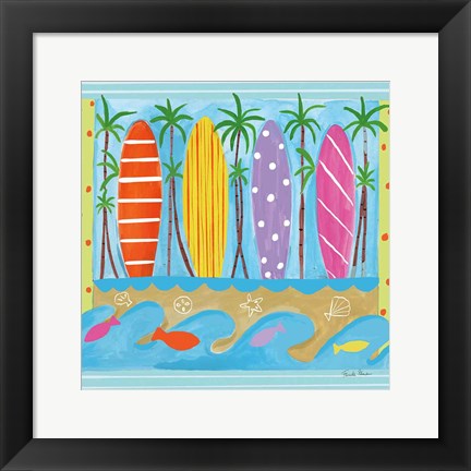 Framed Beach Living V Print