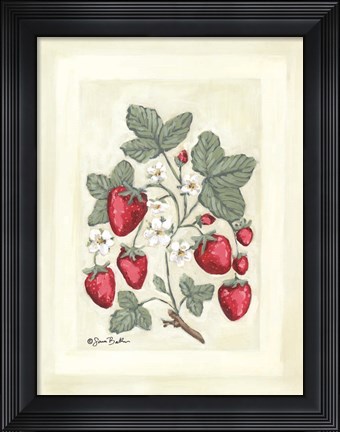 Framed Sweet Summer Strawberries I Print