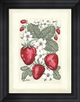 Framed Sweet Summer Strawberries II Print