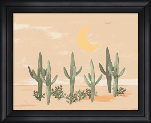 Framed Desert Moon II Print