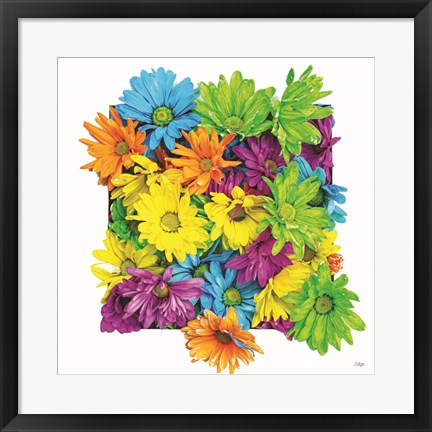 Framed Floral Pop I Print