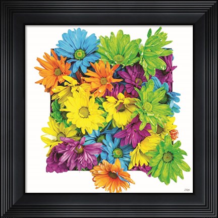 Framed Floral Pop I Print