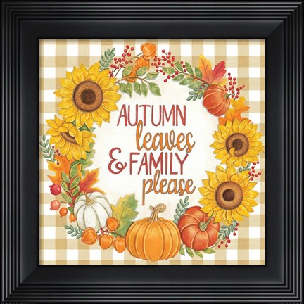 Framed Autumn Leaves Print
