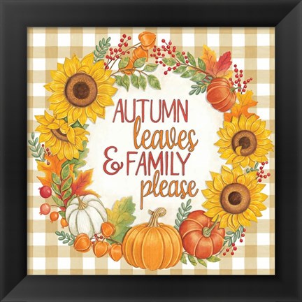 Framed Autumn Leaves Print