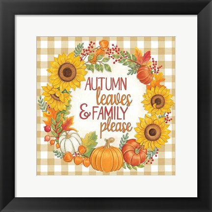 Framed Autumn Leaves Print