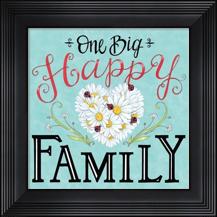 Framed Our Big Happy Family Print
