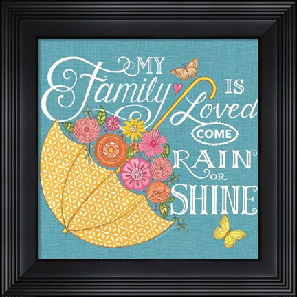 Framed My Family is Loved Print