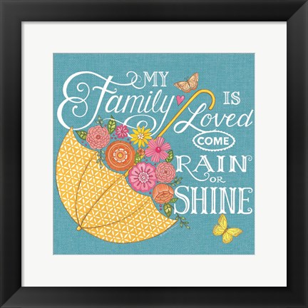 Framed My Family is Loved Print