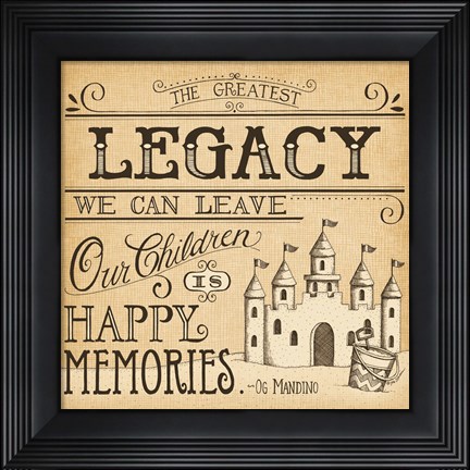 Framed Happy Memories Print