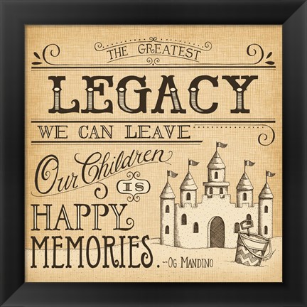 Framed Happy Memories Print