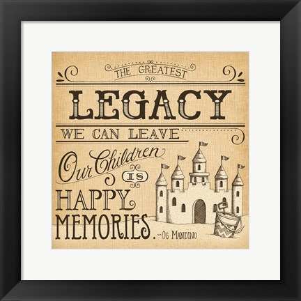 Framed Happy Memories Print