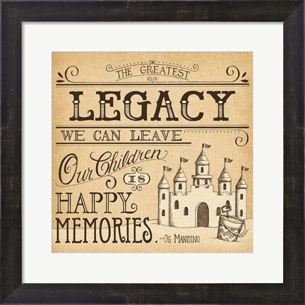 Framed Happy Memories Print
