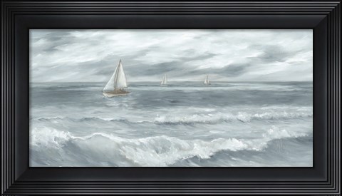 Framed Three Sailboats Print
