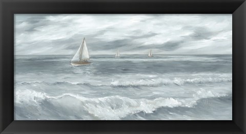 Framed Three Sailboats Print