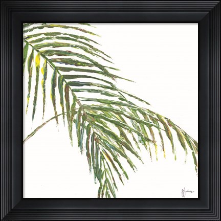 Framed Two Palm Fronds II Print