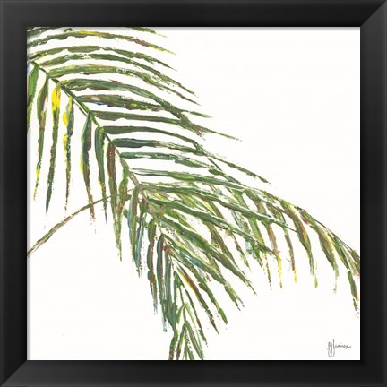 Framed Two Palm Fronds II Print