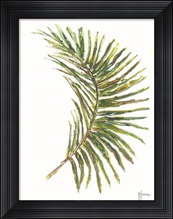 Framed Palm Frond Vibrant Print
