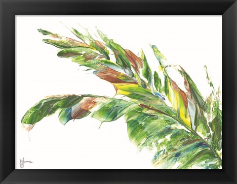 Framed Palm Leaves Vivid Print