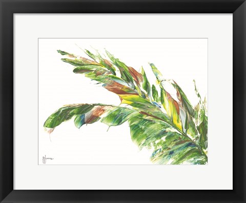 Framed Palm Leaves Vivid Print