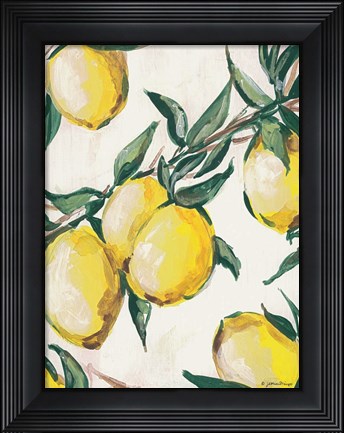 Framed Lemon Branch Print