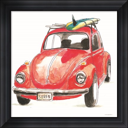 Framed I Have the Bug to Go Surfin&#39; Print