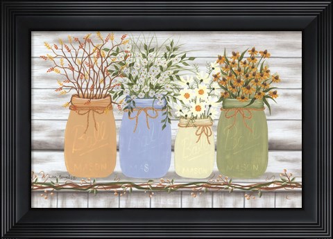 Framed Country Flowers Print
