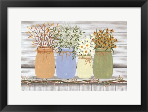 Framed Country Flowers Print