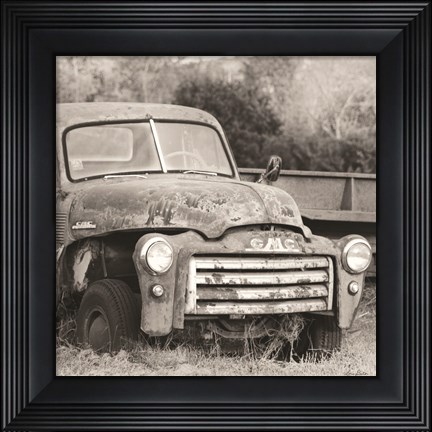 Framed Retired Truck I Print