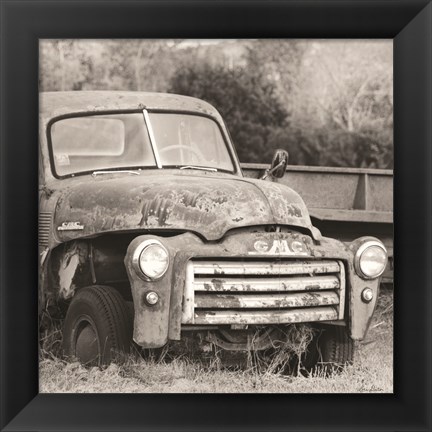 Framed Retired Truck I Print