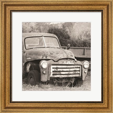 Framed Retired Truck I Print