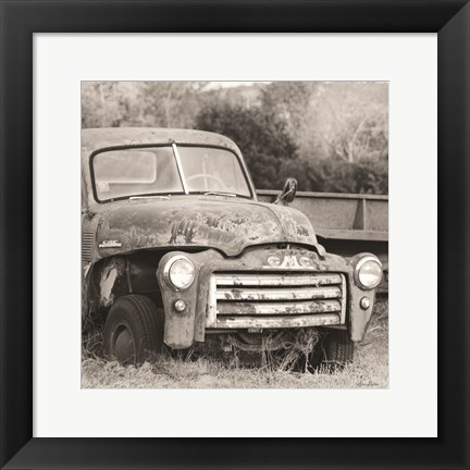 Framed Retired Truck I Print