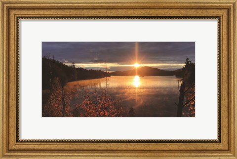 Framed Saranac Lake Sunset Print