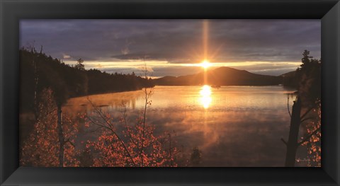 Framed Saranac Lake Sunset Print