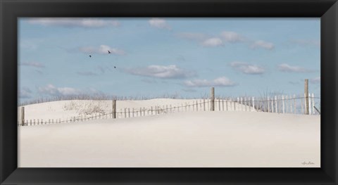 Framed White Sandy Shore Print