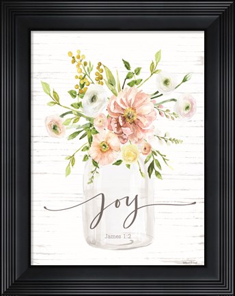 Framed Joy Floral Print