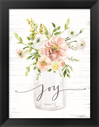 Framed Joy Floral Print